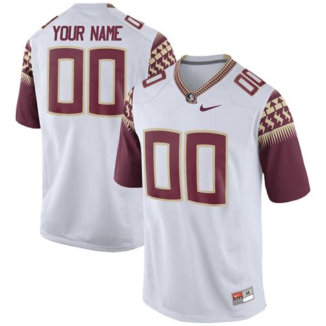 nike florida state seminoles white custom replica football jersey ebay|fsu merchandise.